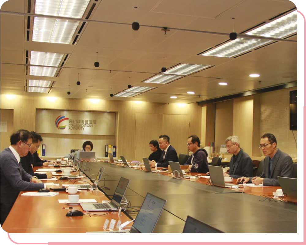 CA holds meeting regularly to discuss regulatory issues related to broadcasting and telecommunications industries.