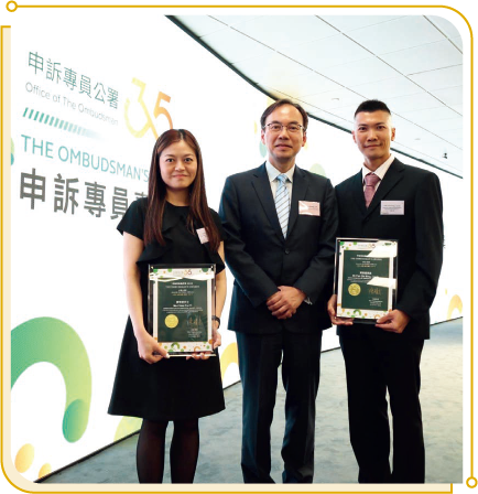 Two staff members of OFCA honoured with The Ombudsman’s Award 2024 for Officers of Public Organisations for their professional and outstanding performance in handling public complaints and providing assistance to the public in relation to TV reception.